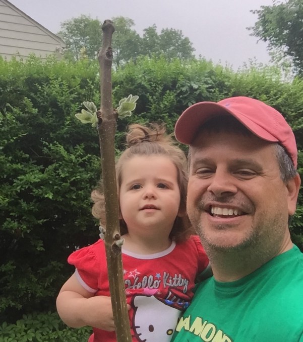 Daddy, this tree is blowing up!